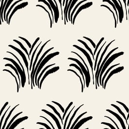 Abstract Palms Ink Motifs Black White